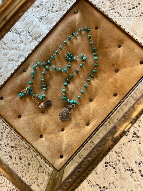 NECKLACE Ela Rae anchor faux diamond chips and Marcasite? Great Layering piece!